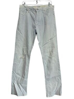 Pilcro and the Letterpress Anthropologie Slim Straight Light Wash Denim Jeans 29